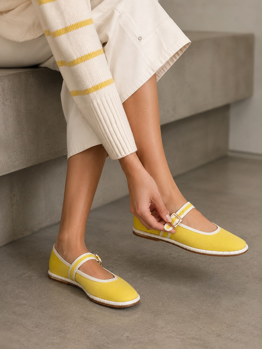 Petite Jane en lima con borde blanco